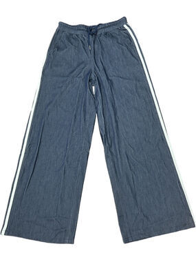 NWT Halara Low Rise Drawstring Wideleg stripe denim size small